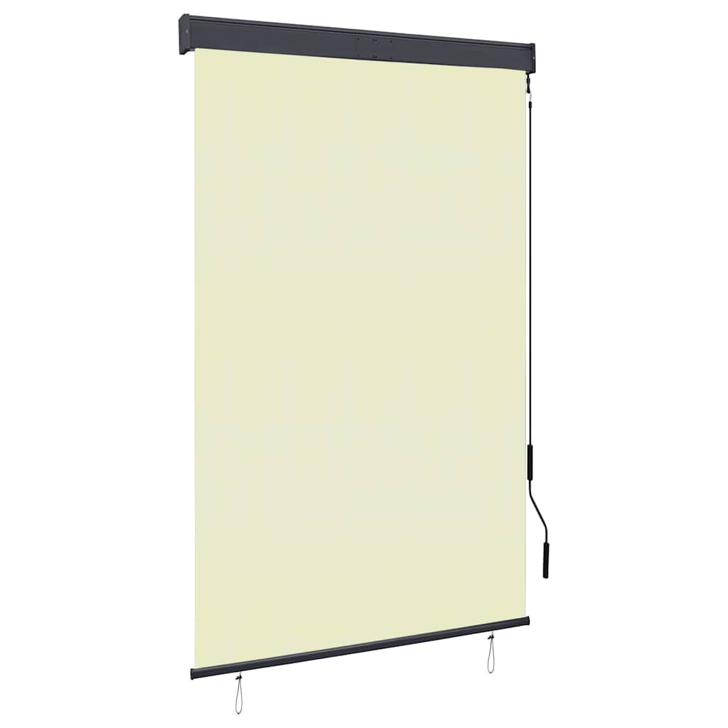 vidaXL Außenrollo 120 x 250 cm Cremeweiß