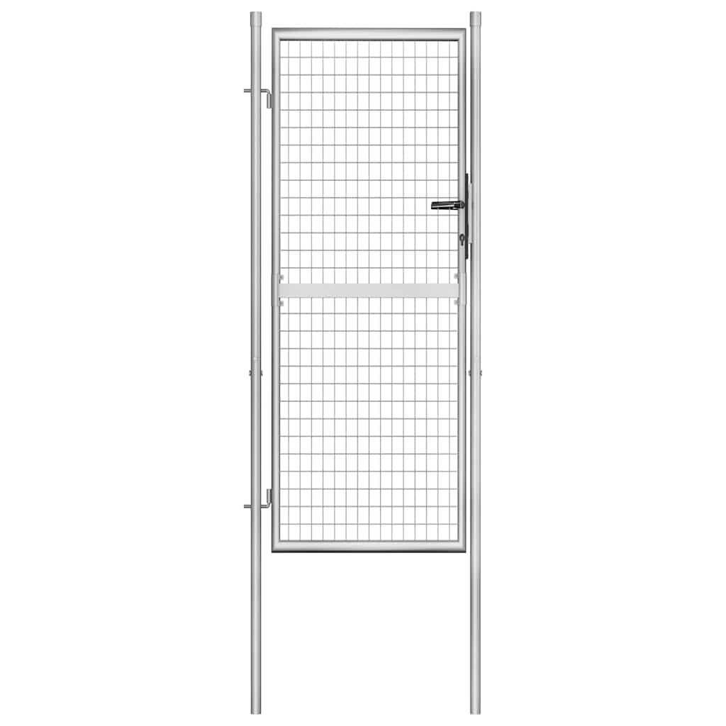 vidaXL Gartentor verzinkter Stahl 100 x 200 cm Silber