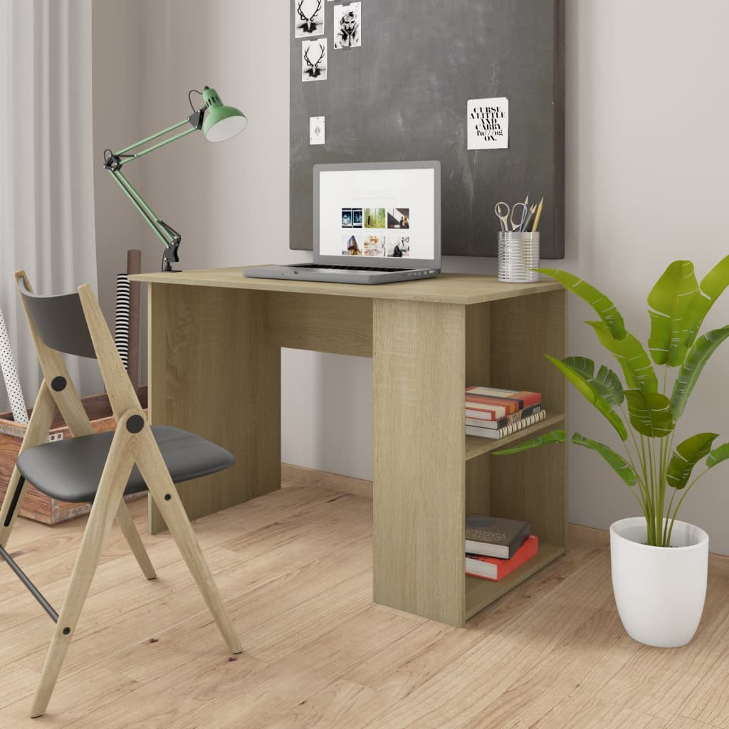 vidaXL Schreibtisch Sonoma-Eiche 110x60x73 cm Holzwerkstoff