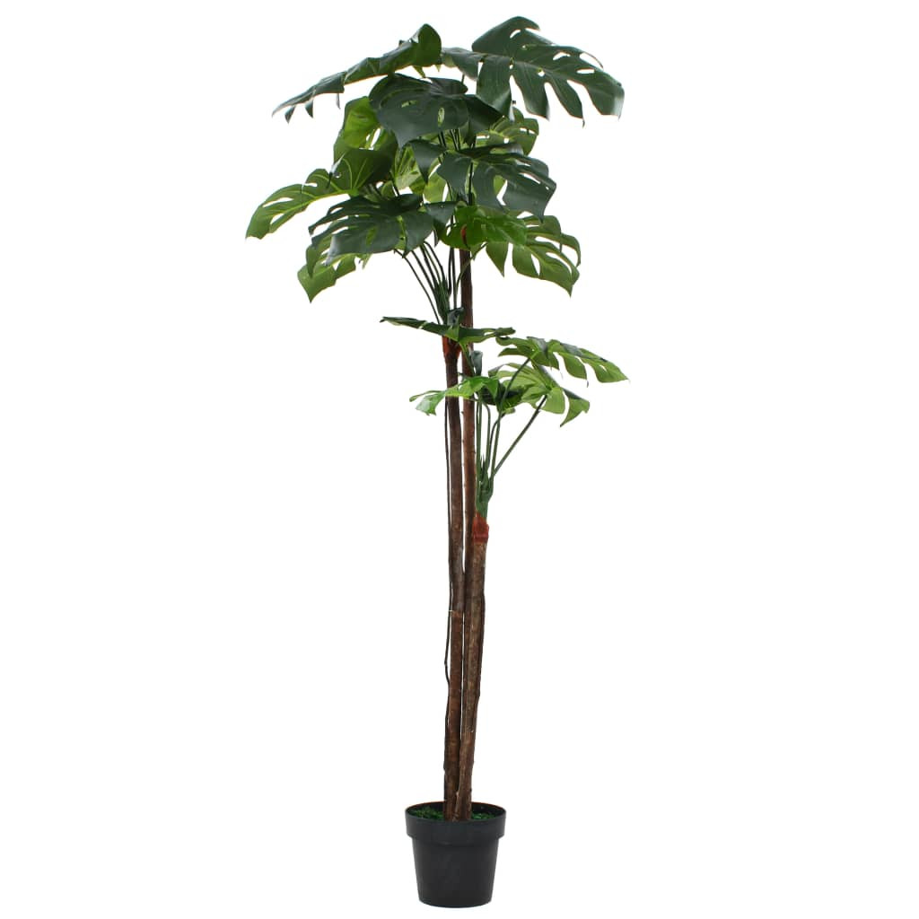 vidaXL Künstliche Monstera Fensterblatt mit Topf 170 cm Grün