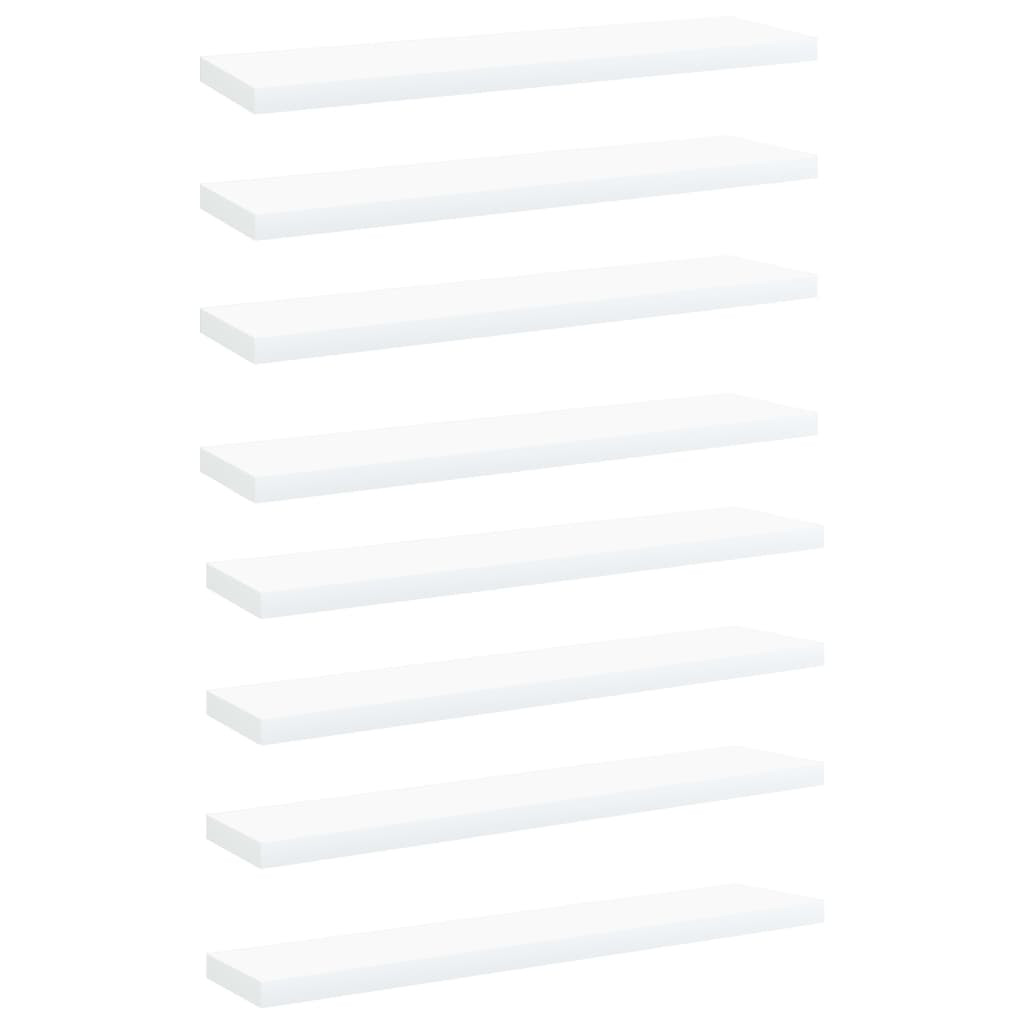 vidaXL Bücherregal-Bretter 8 Stk. Weiß 40x10x1,5 cm Holzwerkstoff