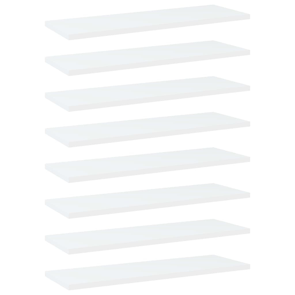 vidaXL Bücherregal-Bretter 8 Stk. Weiß 60x20x1,5 cm Holzwerkstoff