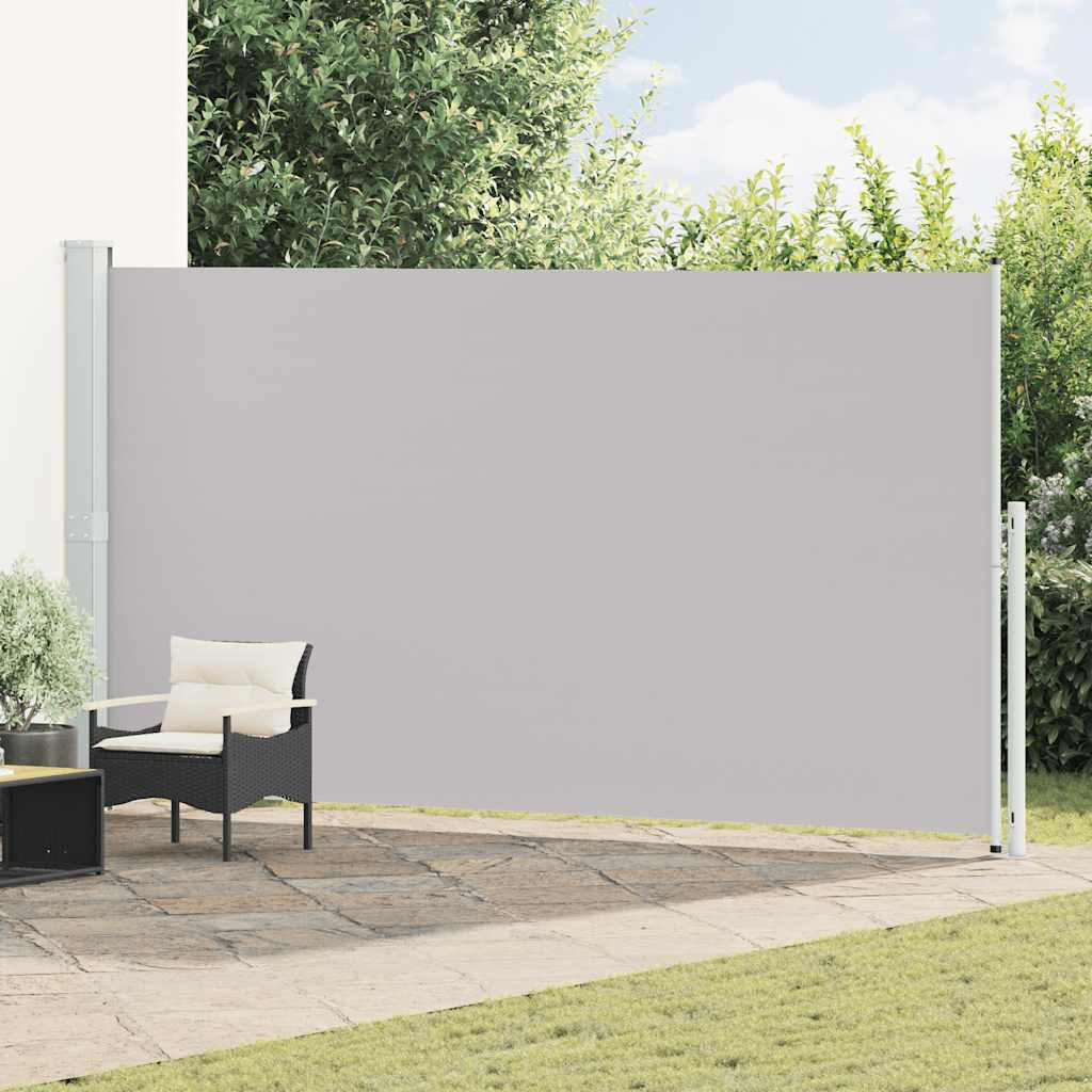 vidaXL Seitenmarkise Ausziehbar 200x500 cm Grau