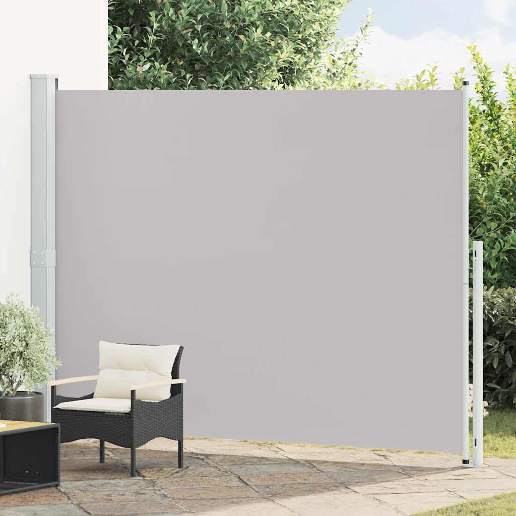 vidaXL Seitenmarkise Ausziehbar 220x300 cm Grau