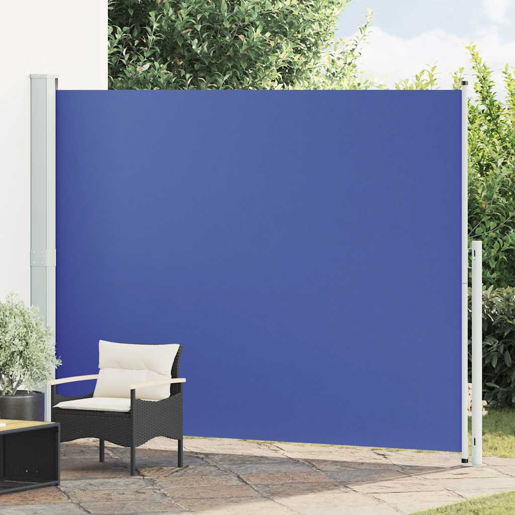 vidaXL Seitenmarkise Ausziehbar 220x300 cm Blau