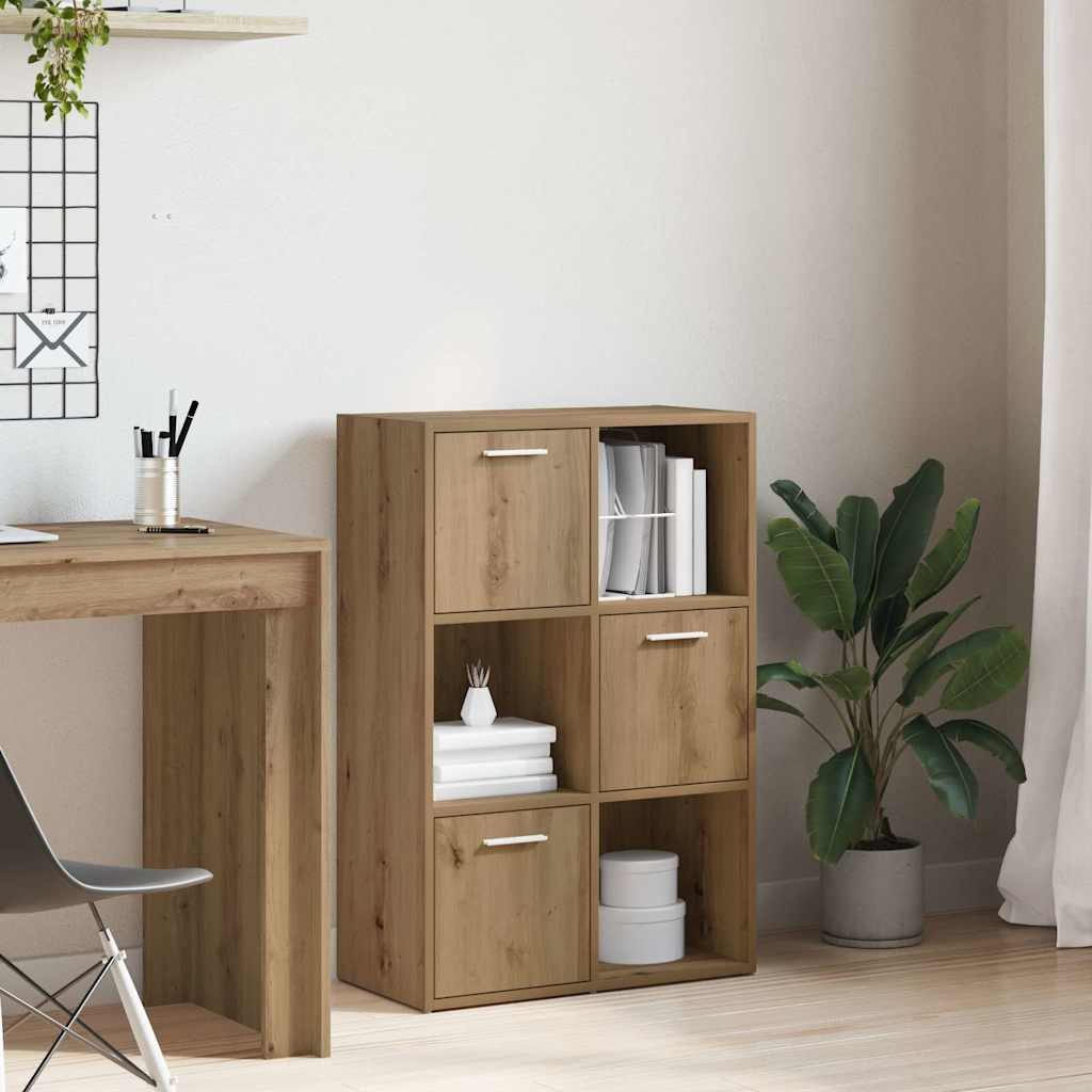 vidaXL Bücherschrank Artisan-Eiche 60,5x30x90 cm Holzwerkstoff