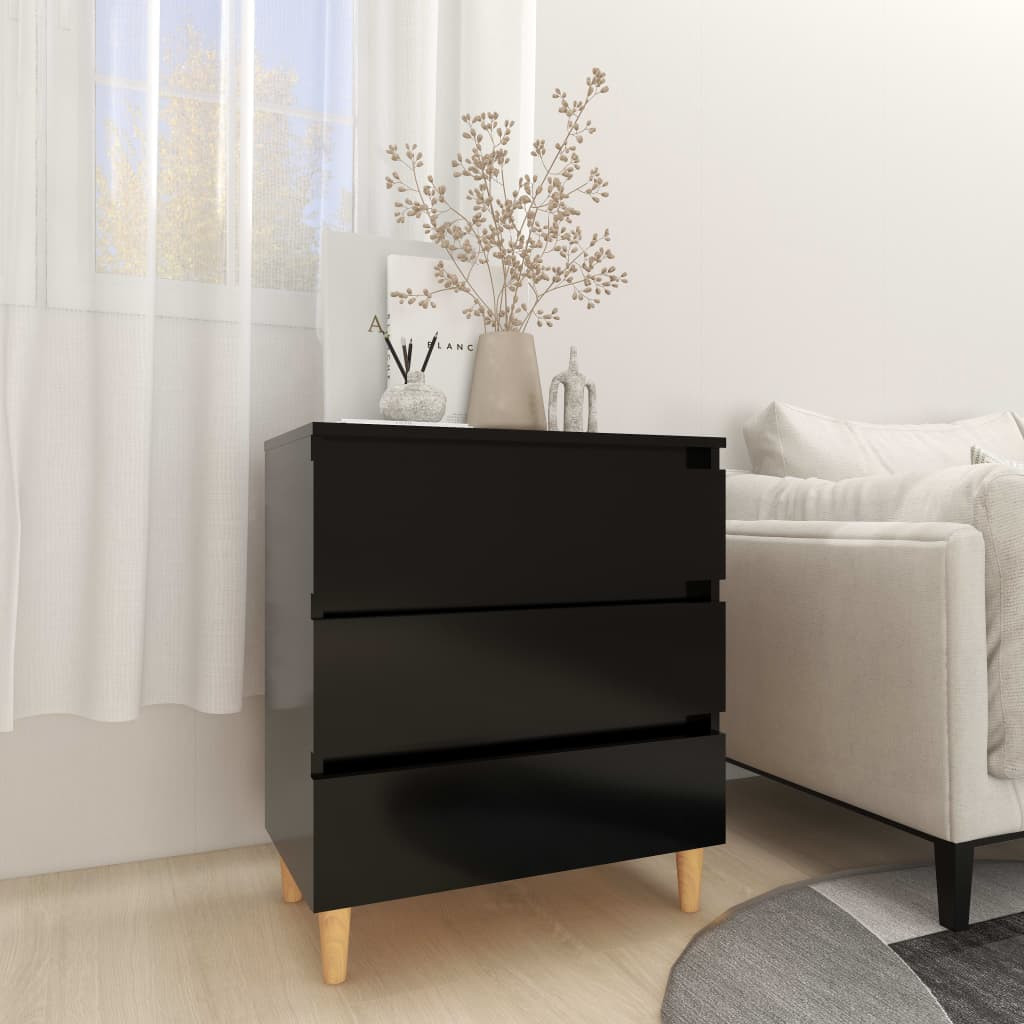 vidaXL Sideboard Schwarz 60x35x69 cm Holzwerkstoff