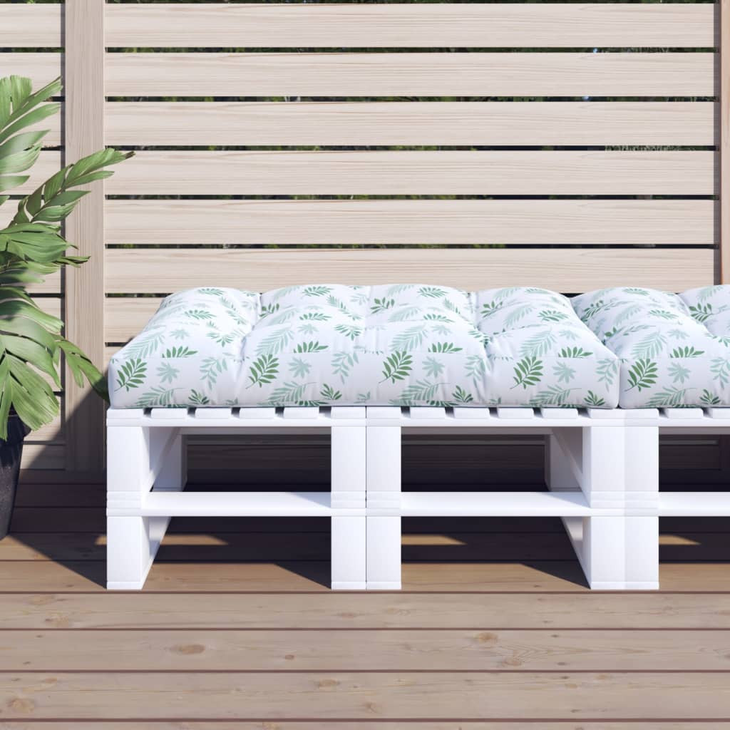 vidaXL Palettenkissen Blattmuster 120x80x12 cm Stoff
