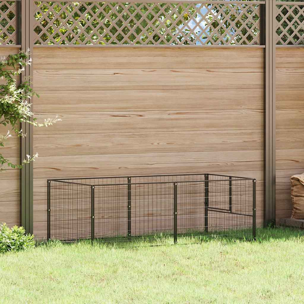 vidaXL Hundezwinger Schwarz 200x100x70 cm Stahl
