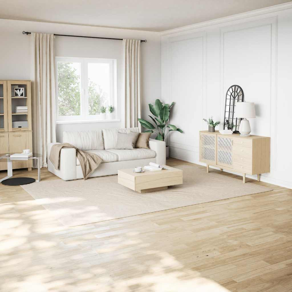 vidaXL Shaggy-Teppich Cremeweiß 240x340 cm Polyester