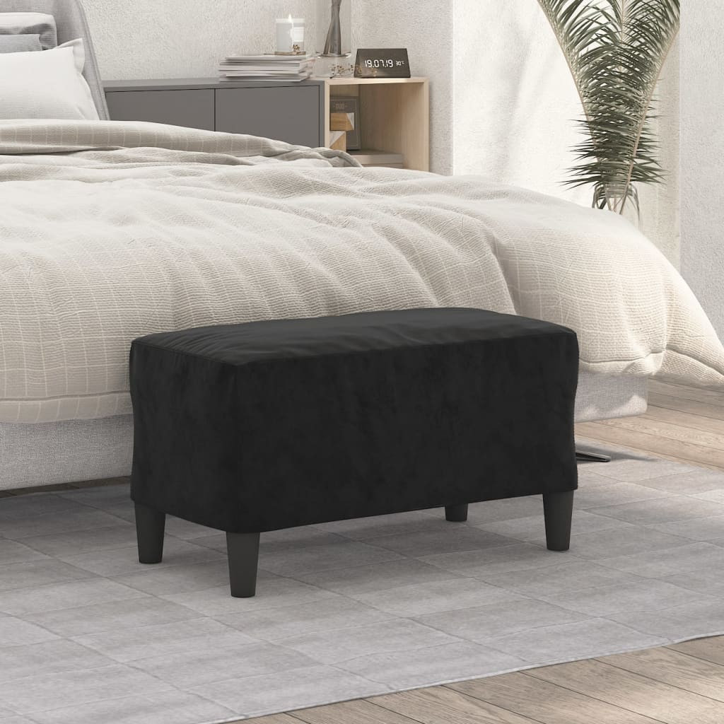 vidaXL Sitzbank Schwarz 70x35x41 cm Samt