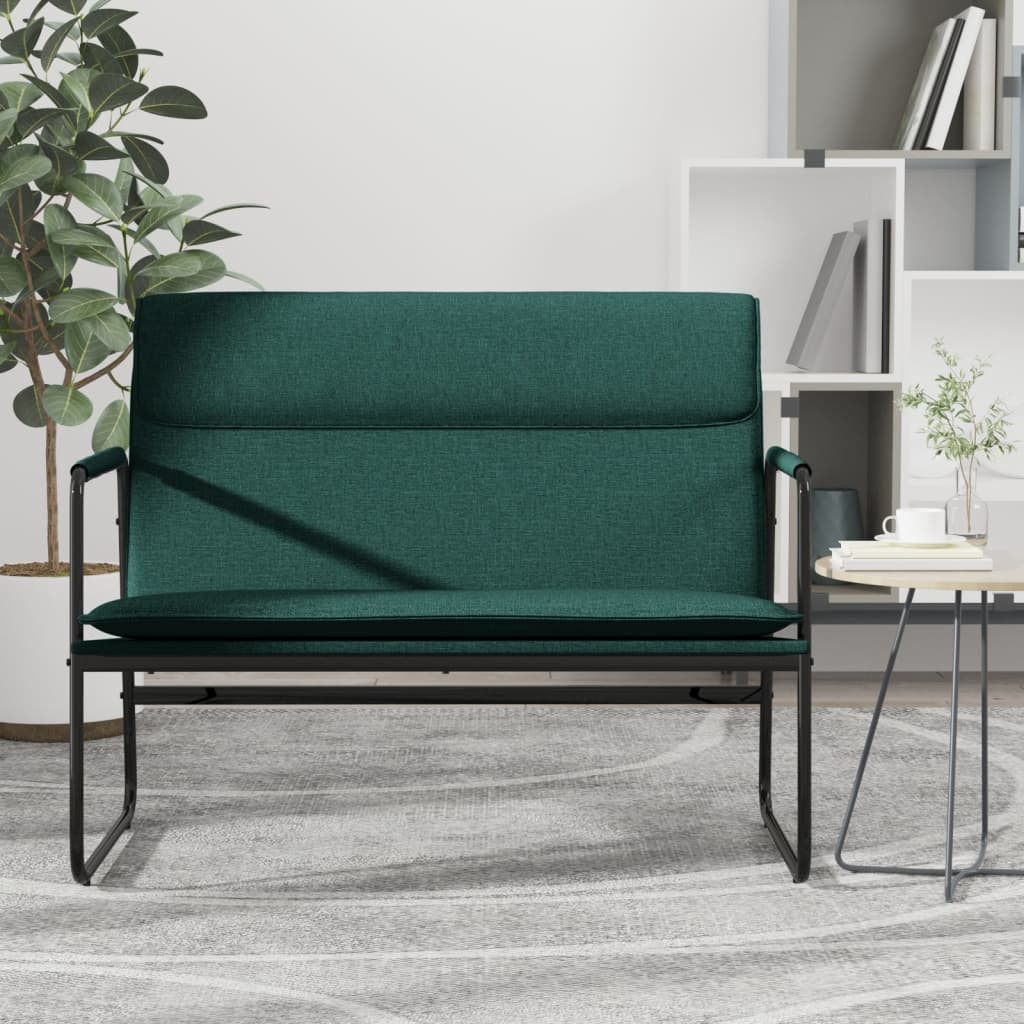 vidaXL Sitzbank Dunkelgrün 100x64x80 cm Stoff