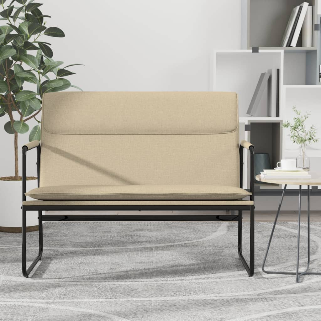 vidaXL Sitzbank Creme 100x64x80 cm Stoff