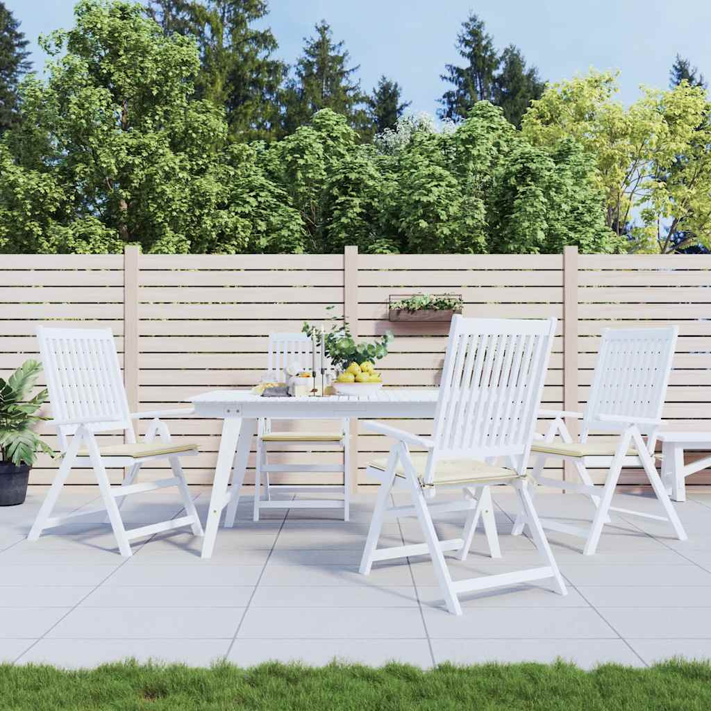 vidaXL Gartenstuhl-Kissen 4 Stk. Creme 40x40x4 cm Oxford-Gewebe