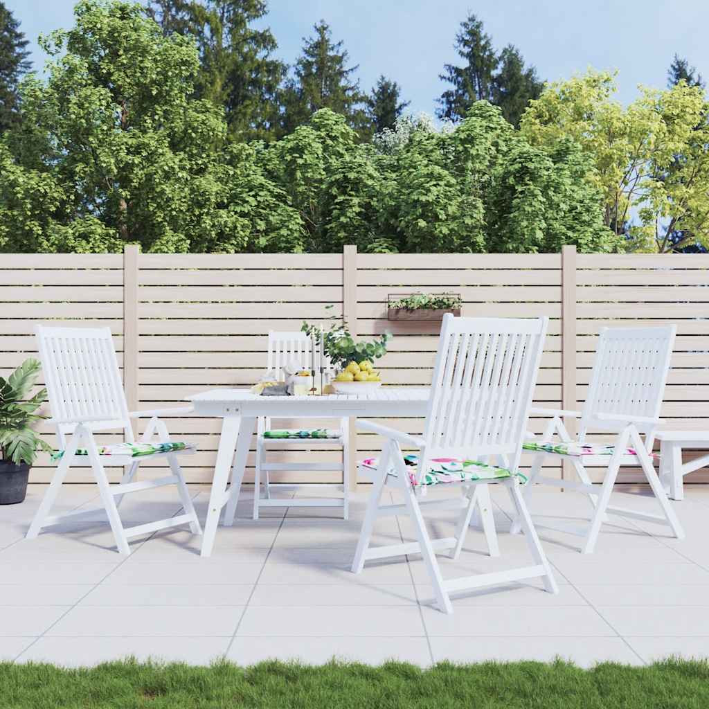 vidaXL Gartenstuhl-Kissen 4 Stk. Mehrfarbig 40x40x4 cm Stoff