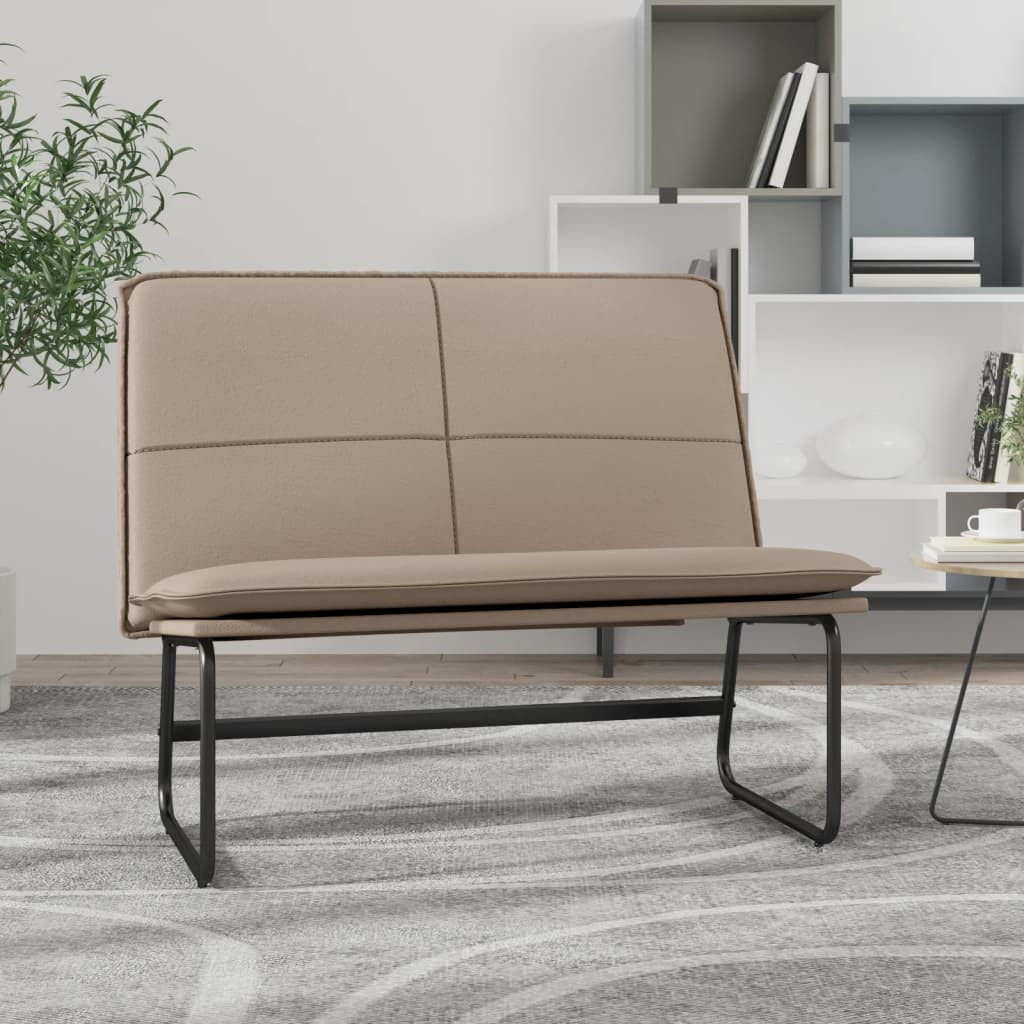 vidaXL Sitzbank Cappuccino-Braun 100x75x76 cm Kunstleder