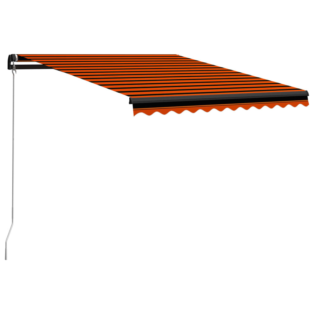 vidaXL Einziehbare Markise Handbetrieben 300 x 250 cm Orange und Braun