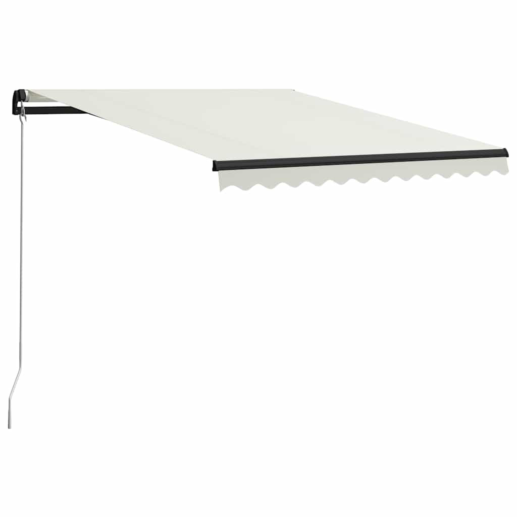 vidaXL Einziehbare Markise Handbetrieben 300 x 250 cm Creme