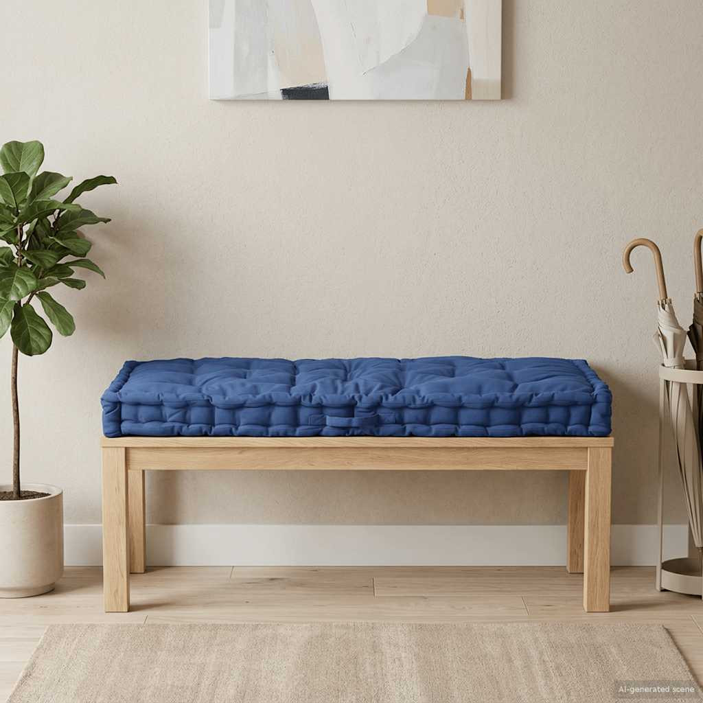 vidaXL Palettenkissen Baumwolle 120×80×10 cm Hellblau