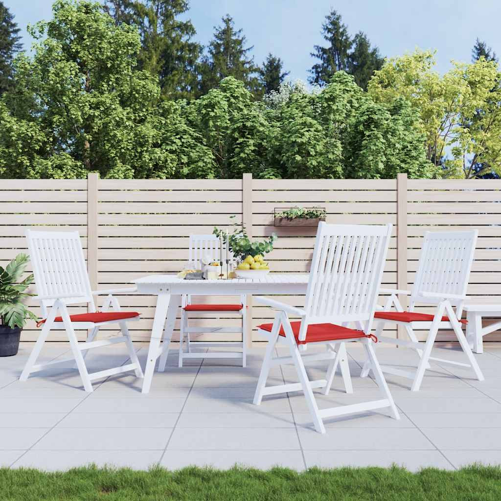 vidaXL Gartenstuhl-Kissen 4 Stk. Rot 50x50x4 cm Oxford-Gewebe