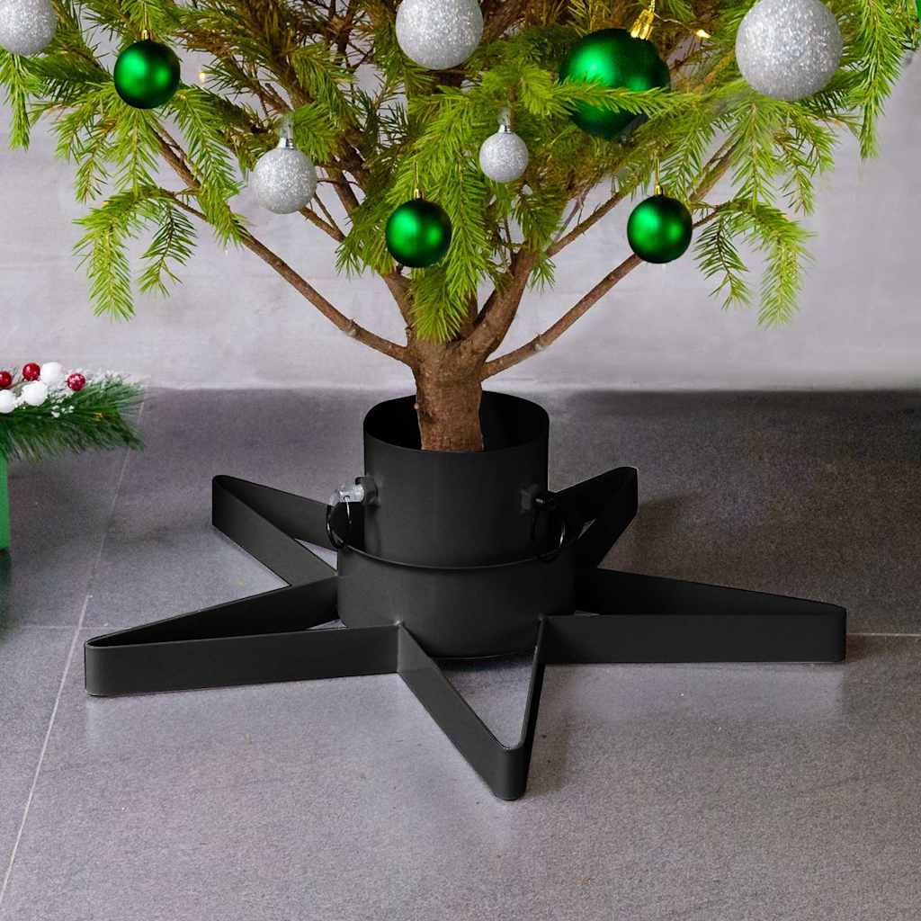 vidaXL Christbaumständer Schwarz 47x47x13,5 cm