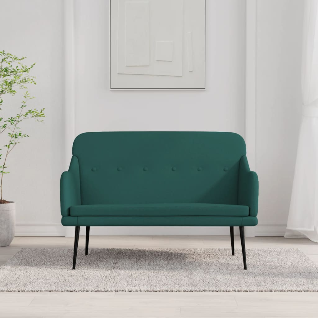 vidaXL Sitzbank Dunkelgrün 110x76x80 cm Stoff