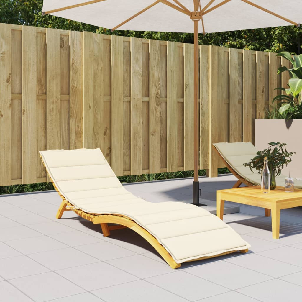 vidaXL Sonnenliegen-Auflage Creme 200x60x3 cm Oxford-Gewebe