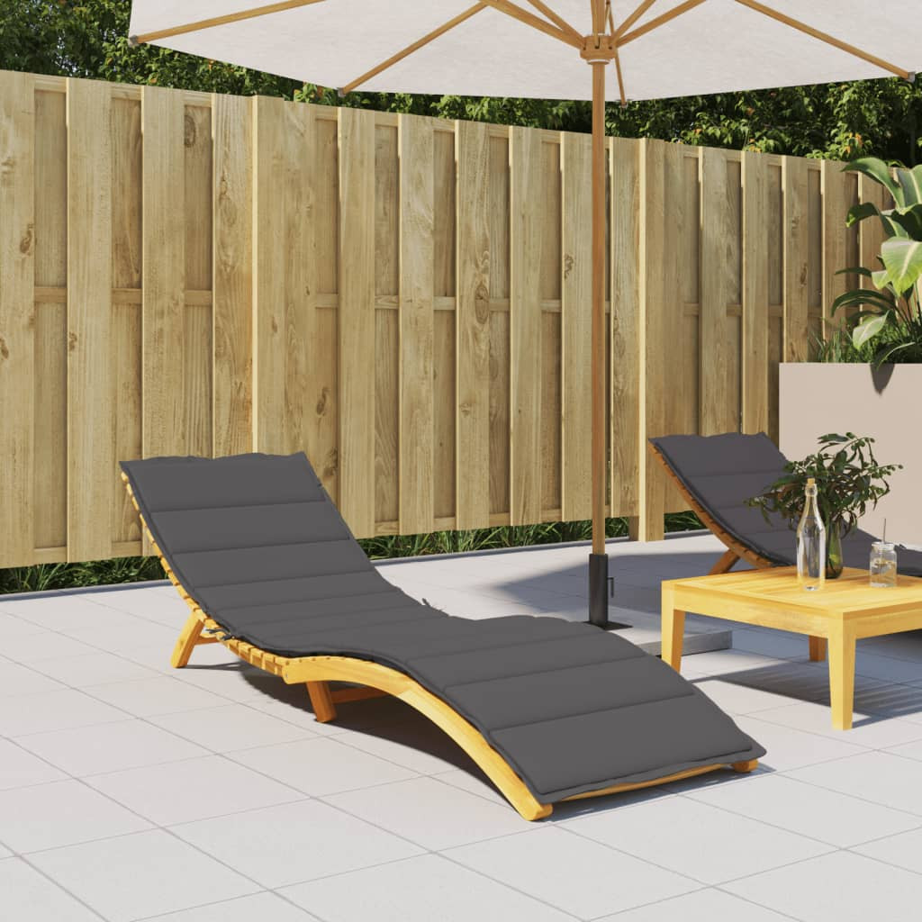 vidaXL Sonnenliegen-Auflage Anthrazit 200x50x3 cm Oxford-Gewebe