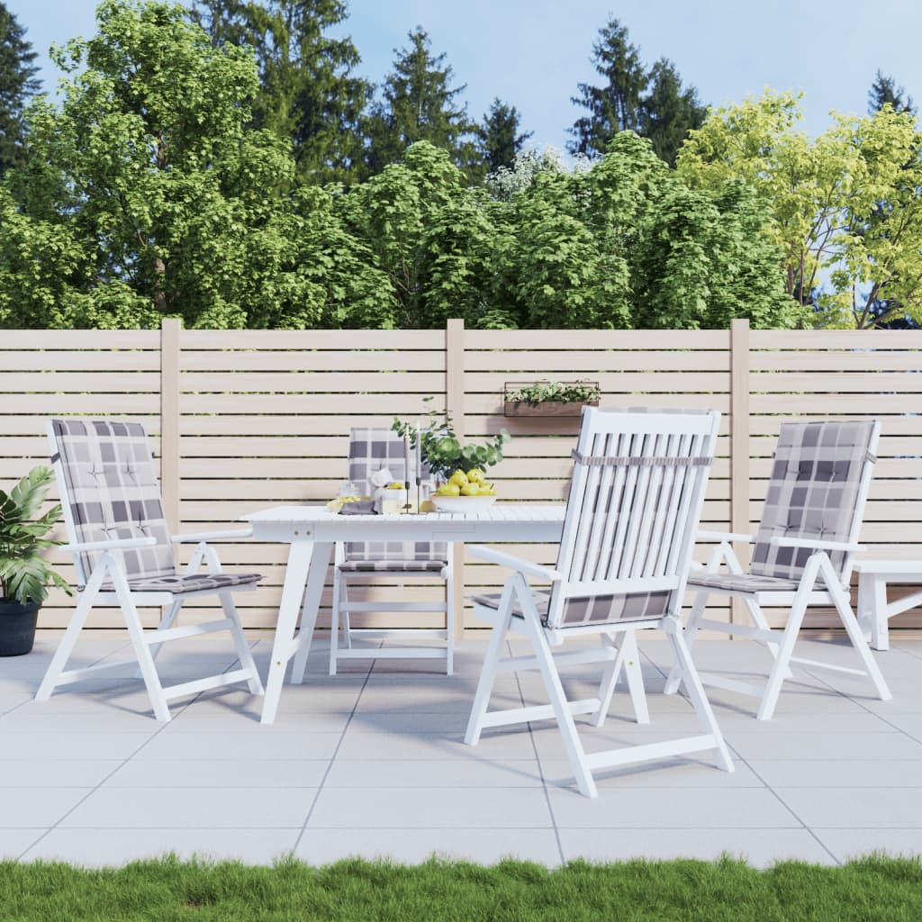 vidaXL Gartenstuhlauflagen für Hochlehner 4 Stk. 120x50x3cm Stoff