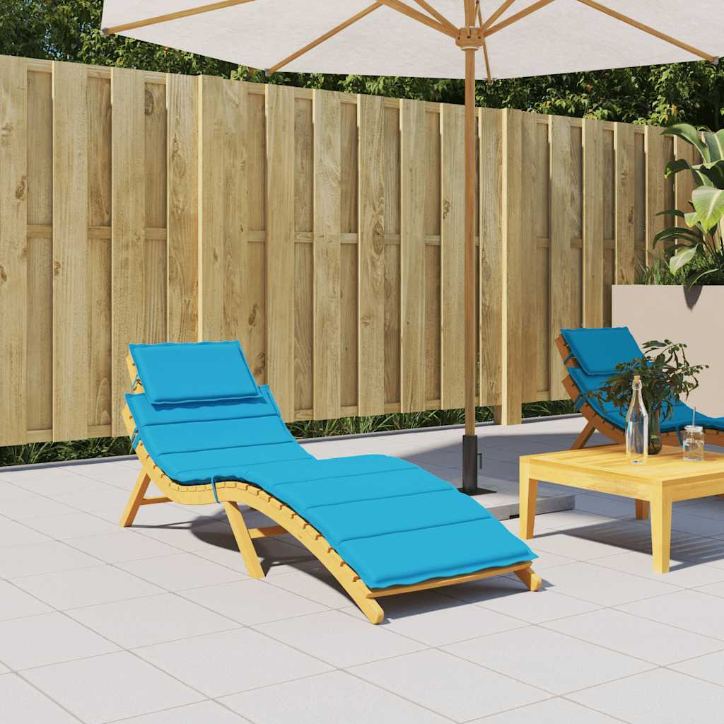 vidaXL Sonnenliegen-Auflage Blau 186x58x4 cm Oxford-Gewebe