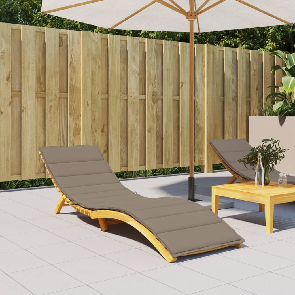 vidaXL Sonnenliegen-Auflage Taupe 200x60x3 cm Oxford-Gewebe