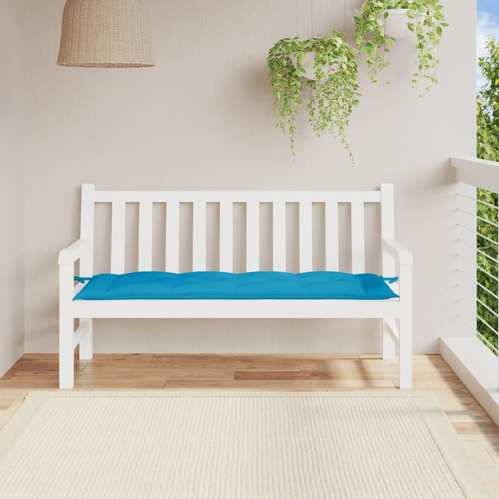 vidaXL Gartenbank-Auflage Hellblau 150x50x7 cm Oxford-Gewebe
