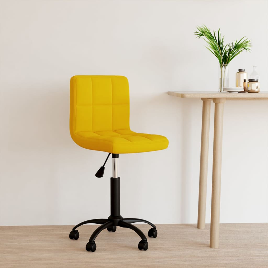 vidaXL Bürostuhl Drehbar Senfgelb Samt