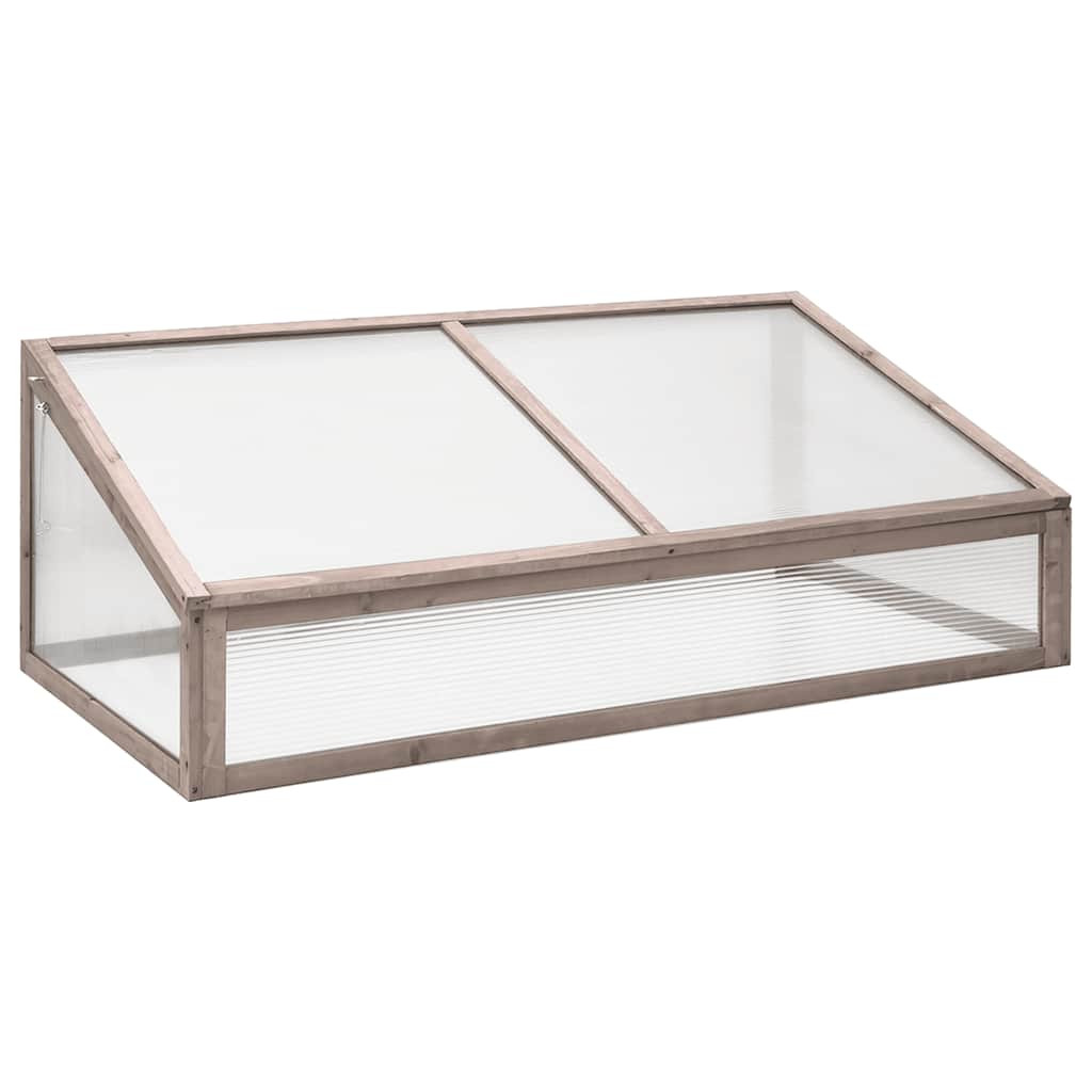 vidaXL Gewächshaus Grau 110x56x39 cm Tannenholz