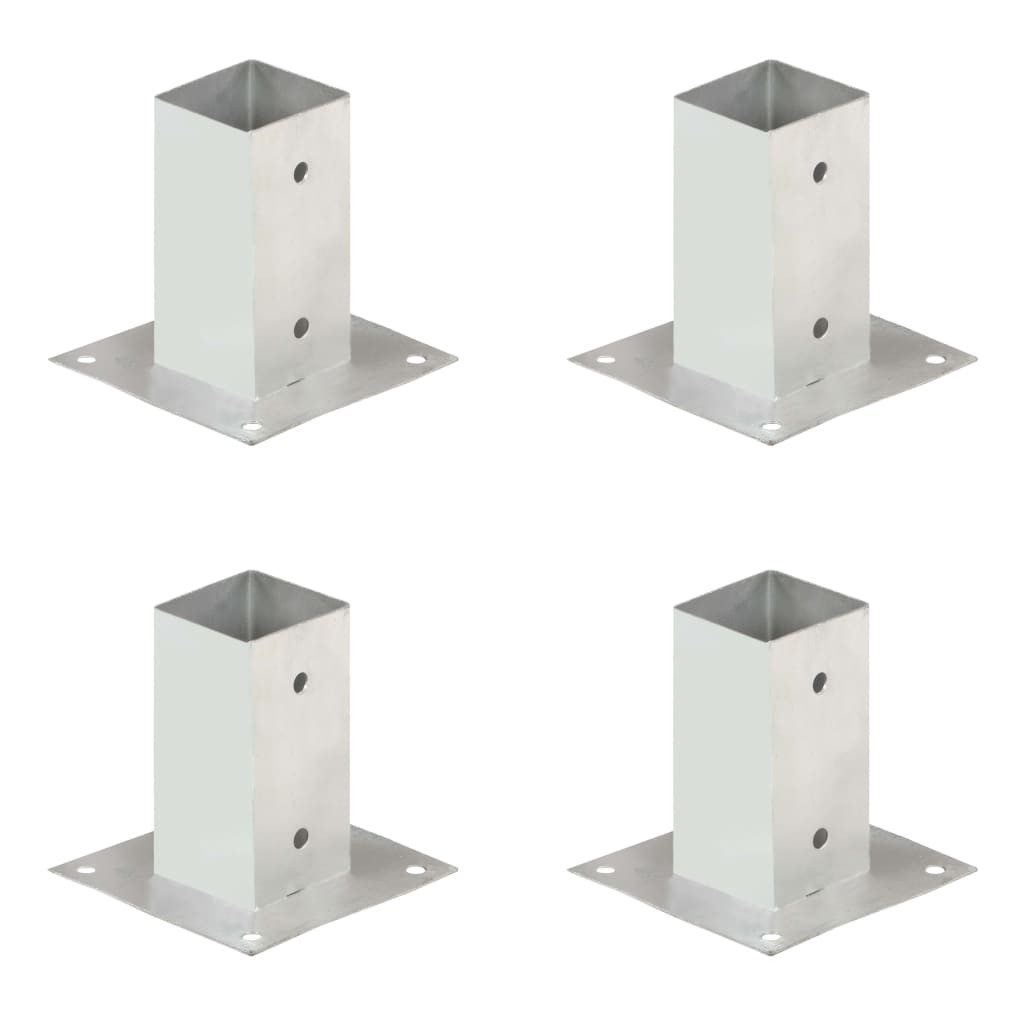 vidaXL Pfostenanker 4 Stk. Verzinktes Metall 71 mm