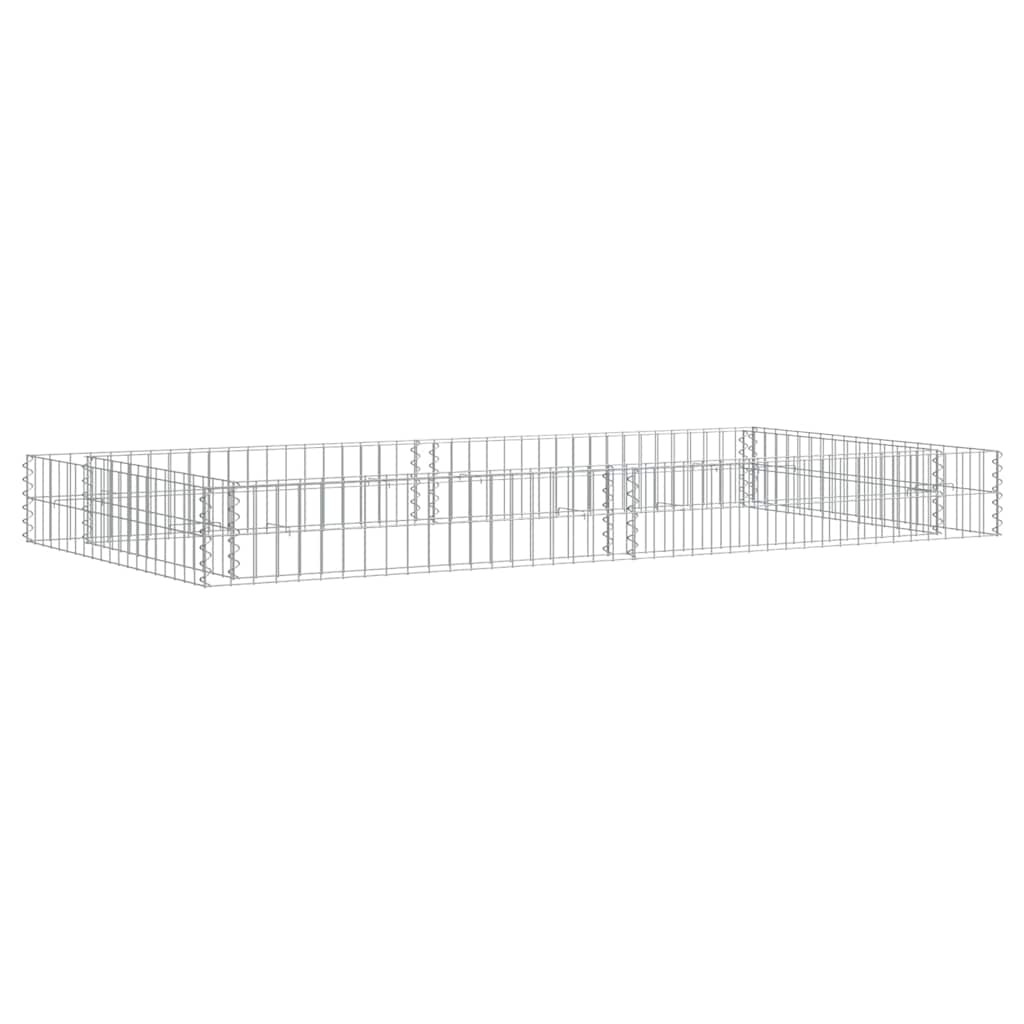 vidaXL Gabionen-Hochbeet Verzinkter Stahl 200x100x20 cm