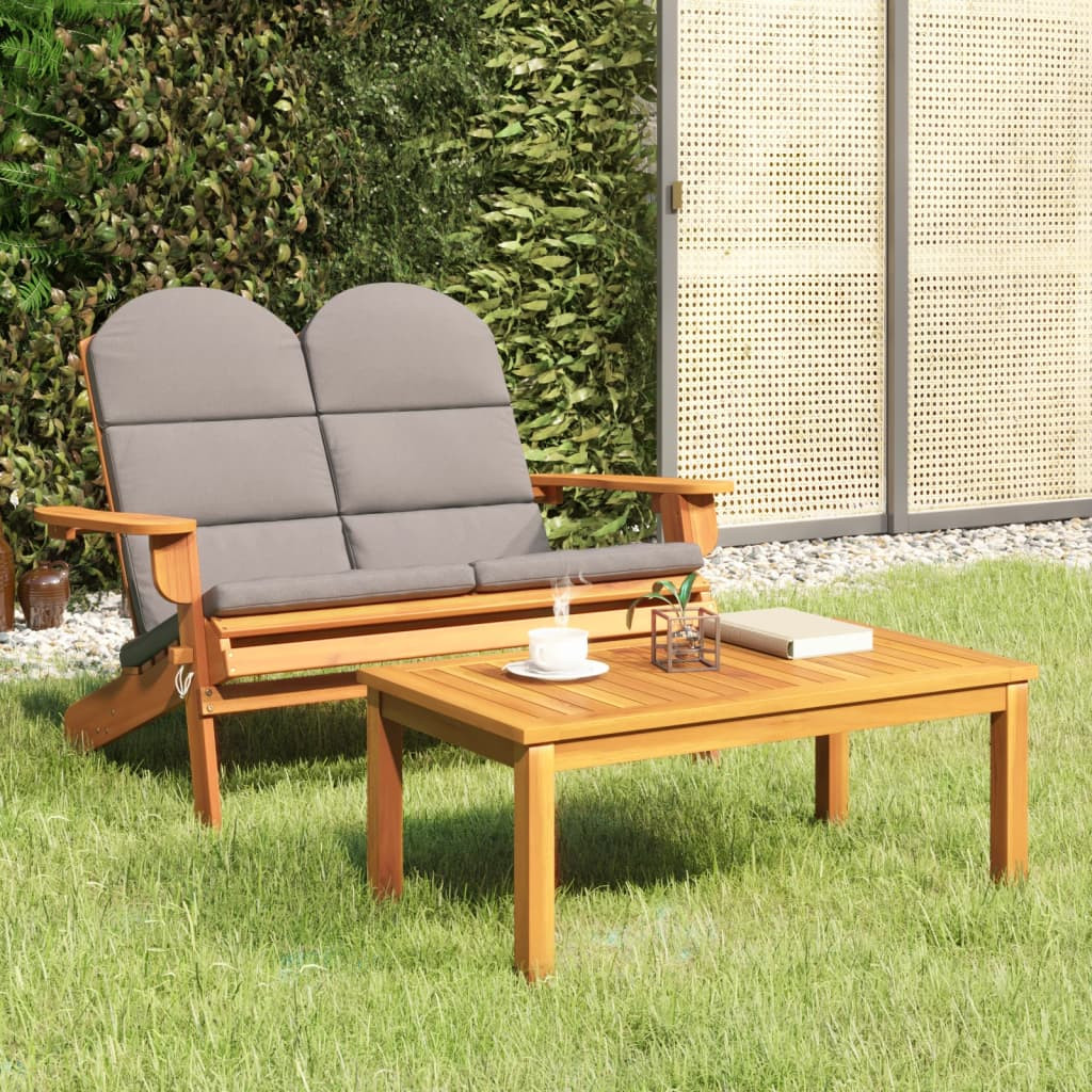 vidaXL 2-tlg. Garten-Lounge-Set Adirondack Massivholz Akazie