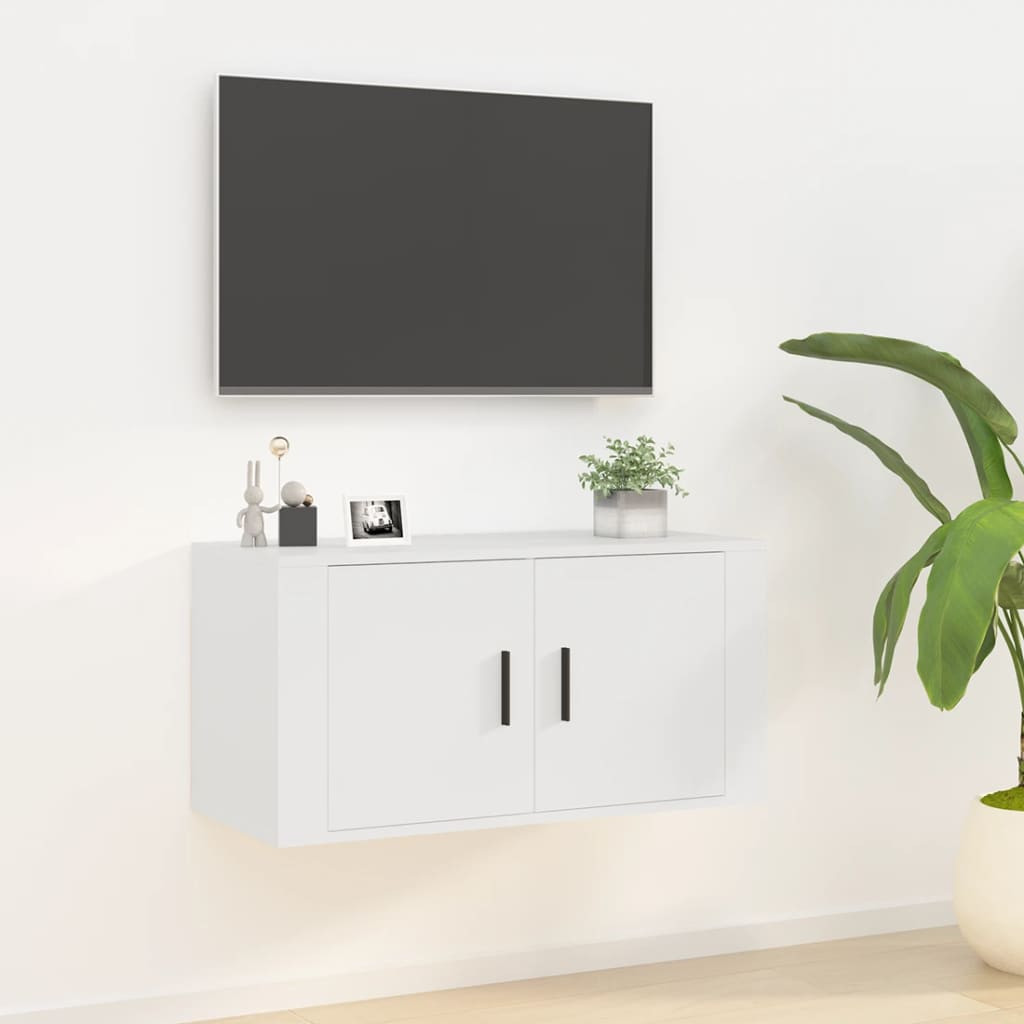 vidaXL TV-Wandschrank Weiß 80x34,5x40 cm