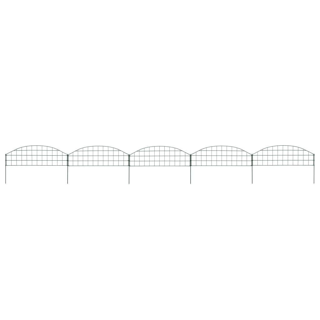 vidaXL Gartenzaun Set Konvex 77,3x26 cm Grün