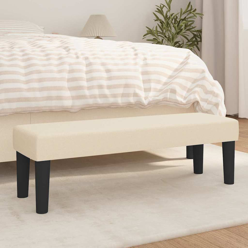 vidaXL Sitzbank Creme 100x30x30 cm Stoff