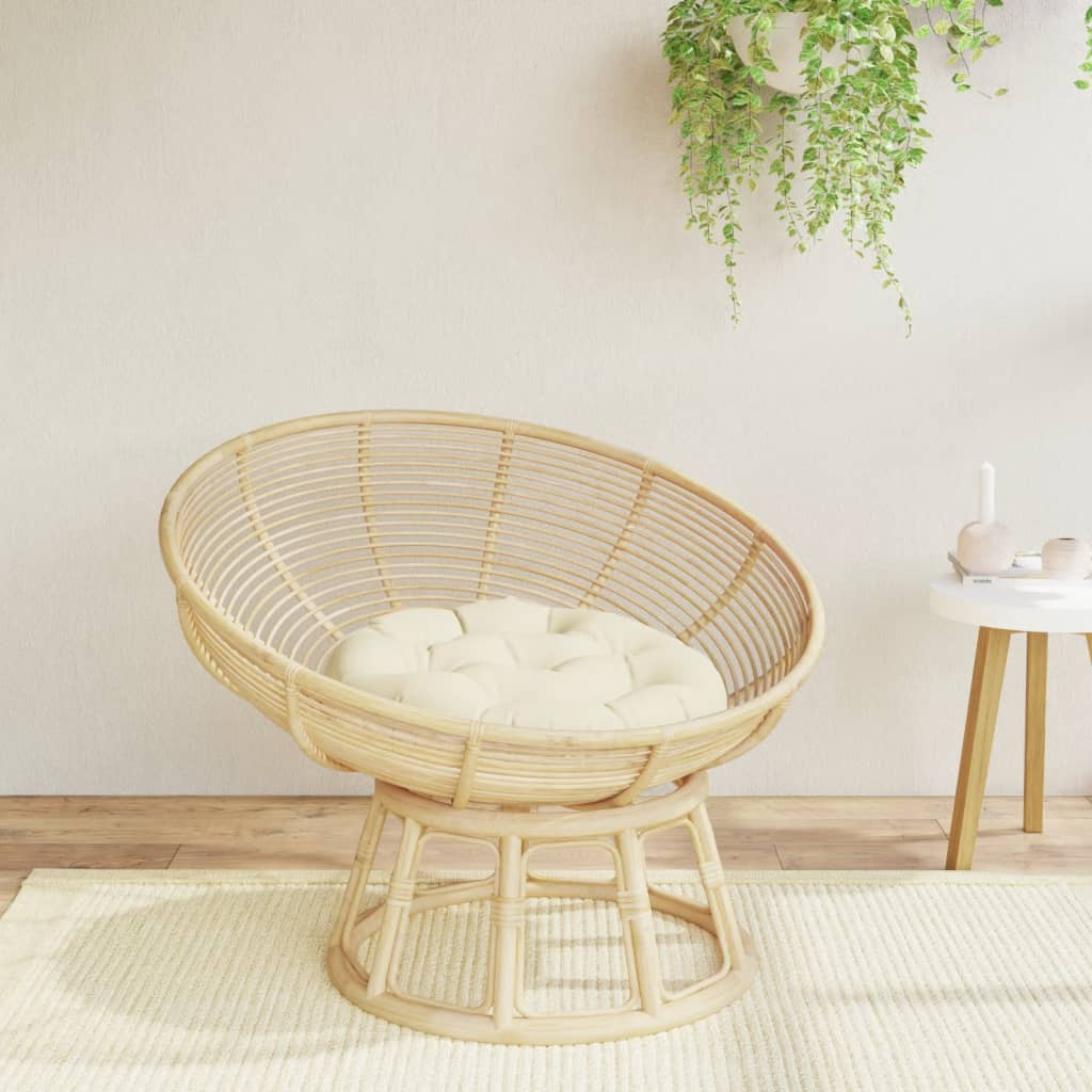 vidaXL Kissen Rund Creme Ø 60 x11 cm Oxford-Gewebe
