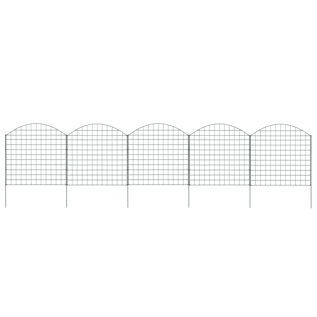 vidaXL Gartenzaun Set Konvex 77,5x78,5 cm Grün
