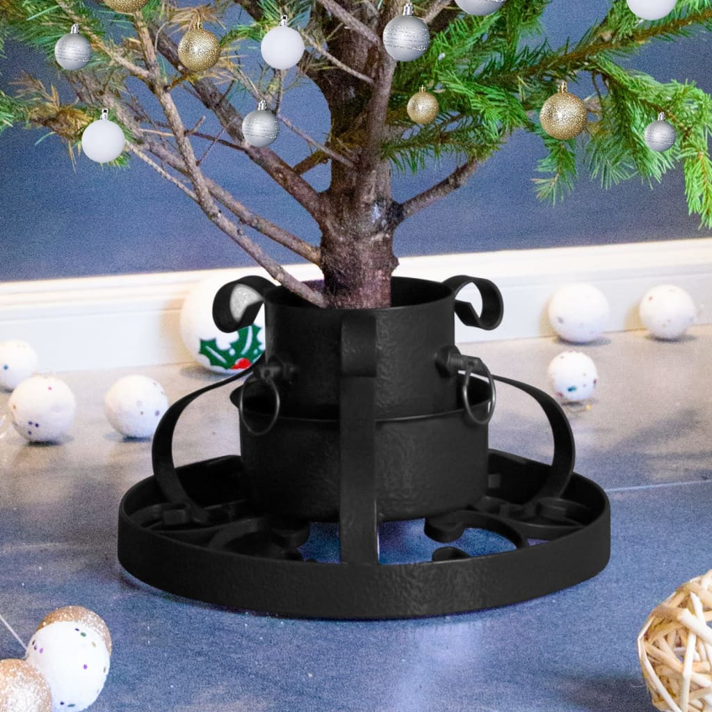 vidaXL Christbaumständer Schwarz 29x29x15,5 cm