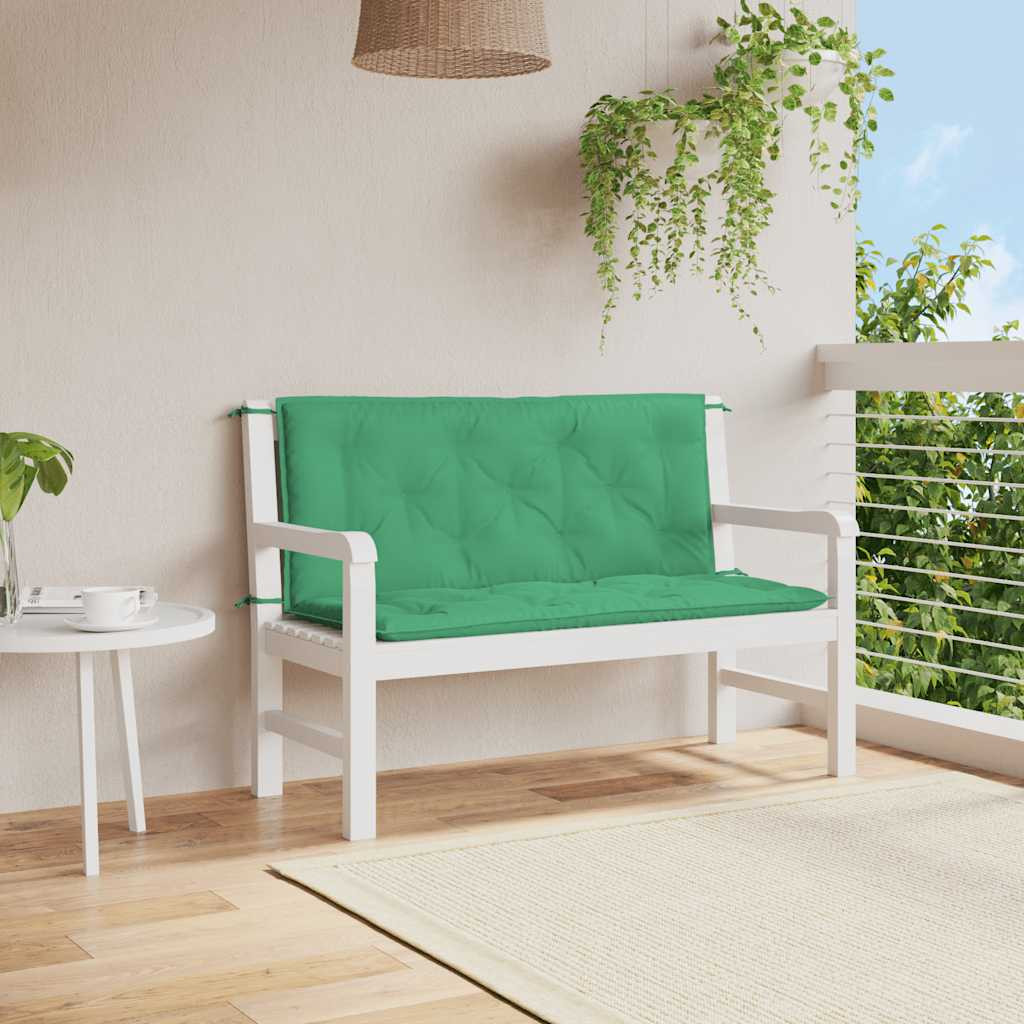 vidaXL Gartenbank-Auflage Grün 120x(50+50)x7 cm Oxford-Gewebe
