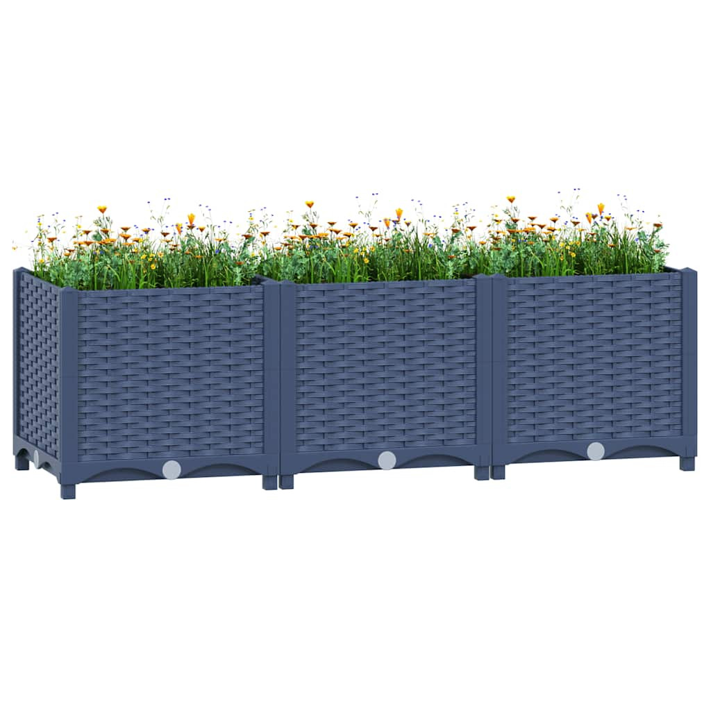 vidaXL Hochbeet 120x40x38 cm Polypropylen