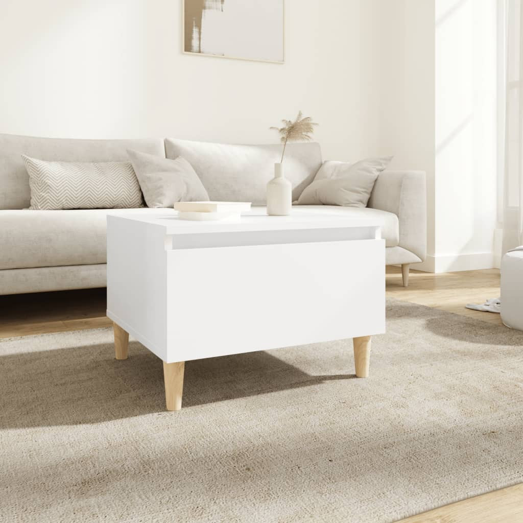 vidaXL Beistelltisch Weiß 50x46x35 cm Holzwerkstoff
