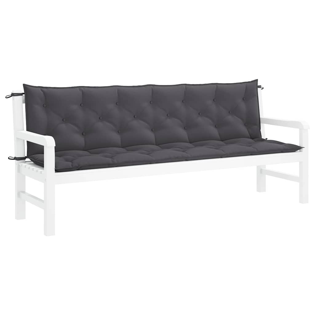 vidaXL Gartenbank-Auflage Anthrazit 200x(50+50)x7 cm Oxford-Gewebe