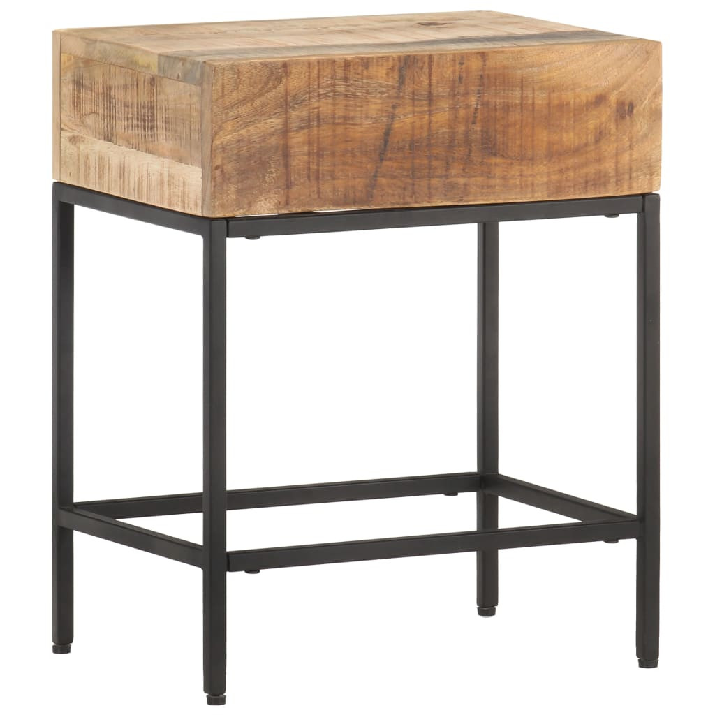 vidaXL Beistelltisch 40x30x50 cm Raues Mango-Massivholz