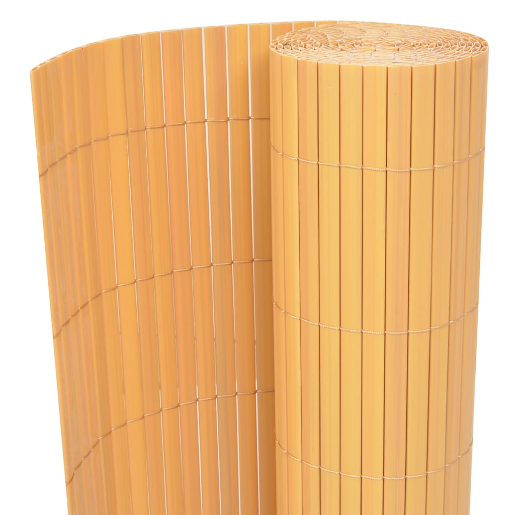 vidaXL Gartenzaun Doppelseitig PVC 90×300 cm Gelb