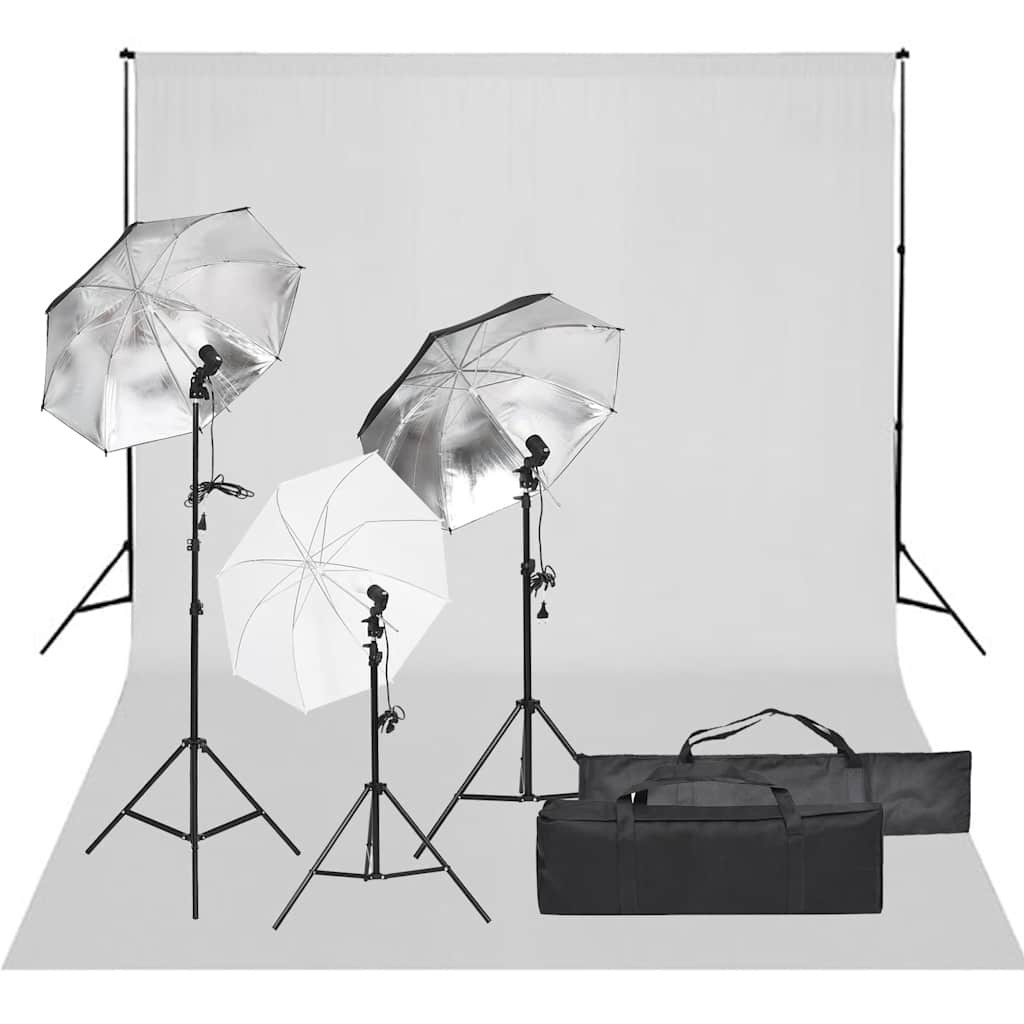 vidaXL Fotostudio-Set mit Beleuchtung und Hintergrund